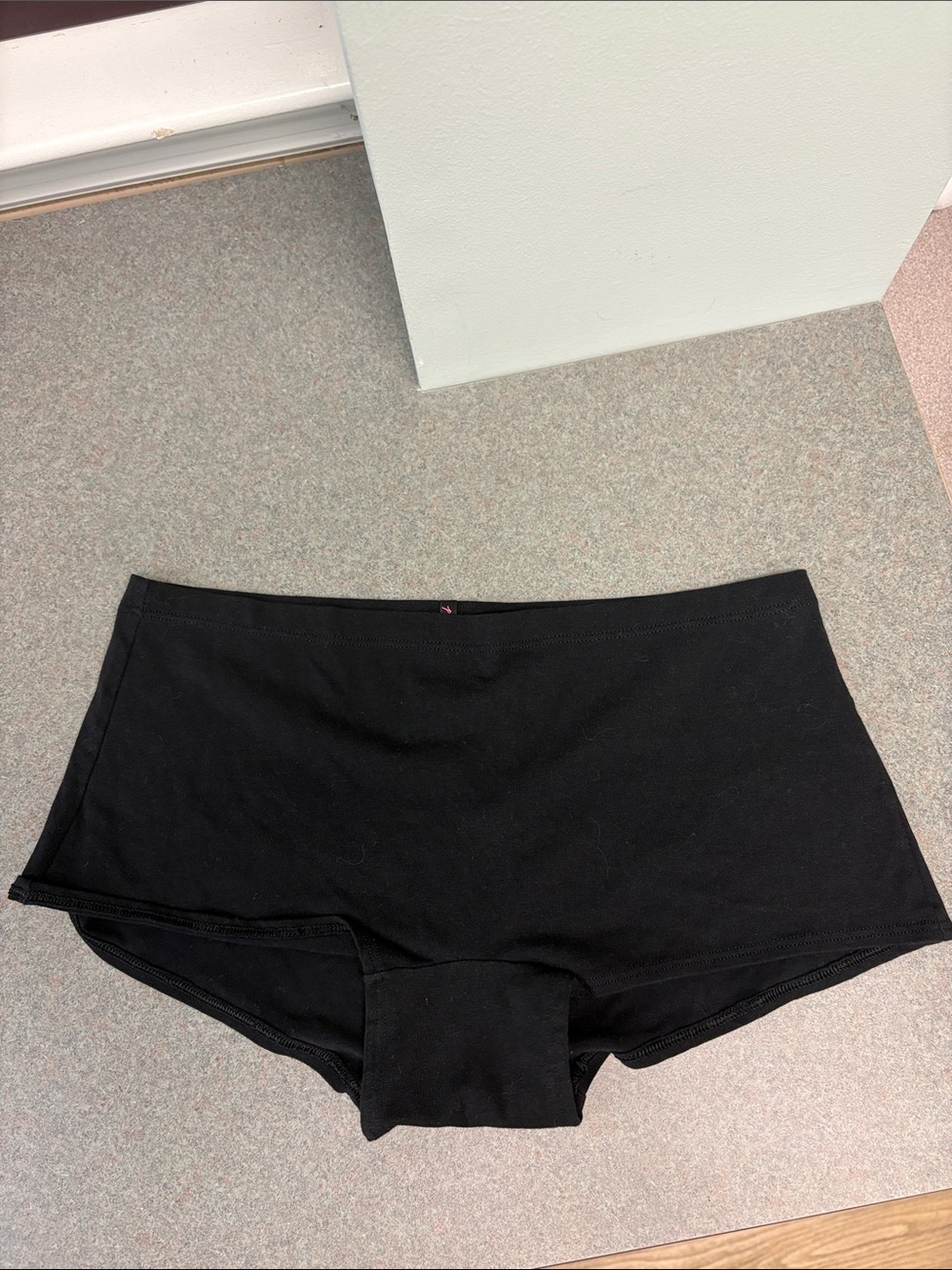 PINK Victoria's Secret Black Cotton Boyshorts